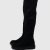 A1303 Overknee Stiefel Schwarz