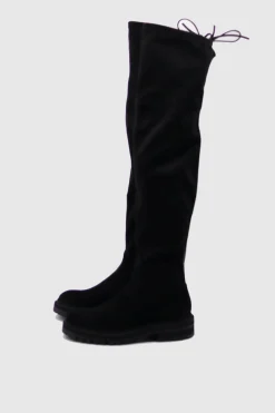 A1303 Overknee Stiefel Schwarz