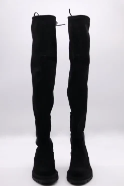 A1303 Overknee Stiefel Schwarz