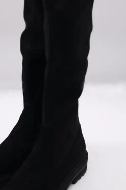 A1303 Overknee Stiefel Schwarz