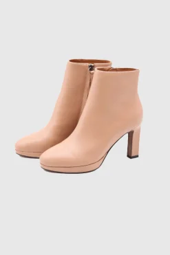 Absatz-Stiefelette nude