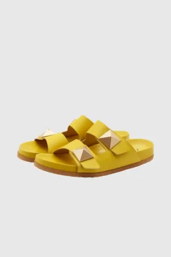 Alix Slides Nappa Lime