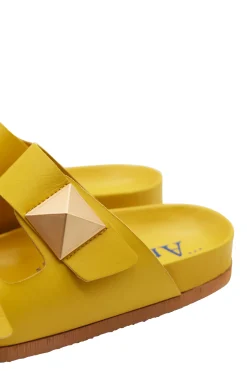 Alix Slides Nappa Lime