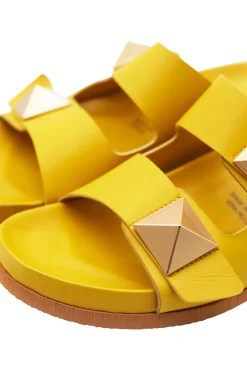 Alix Slides Nappa Lime
