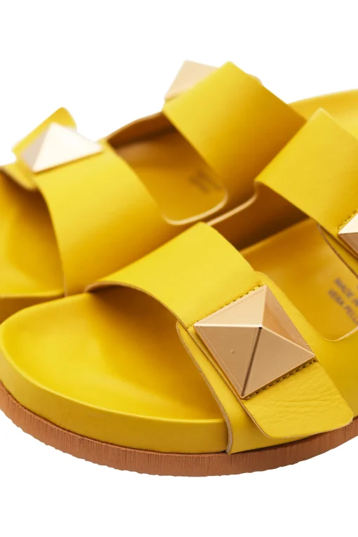 Alix Slides Nappa Lime