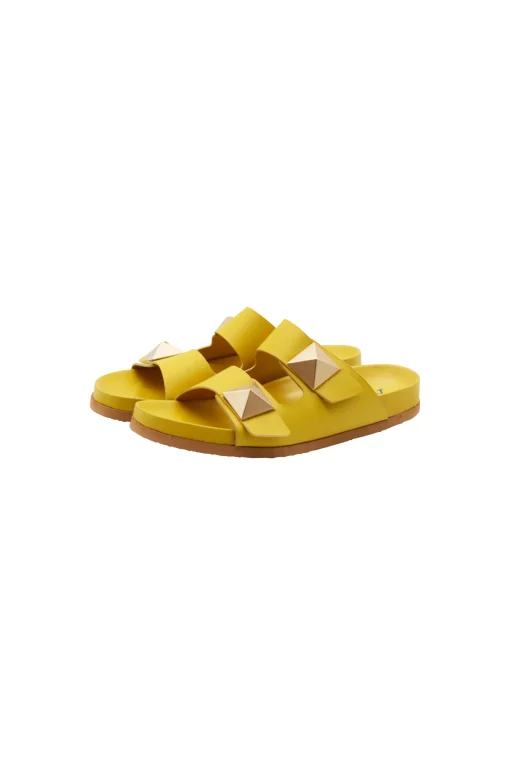 Alix Slides Nappa Lime