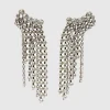 Asymmetric Earrings Transparent Silver