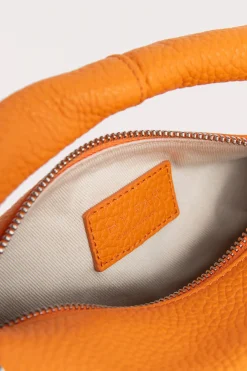 Baby Cush Orange Flat Grain Leather
