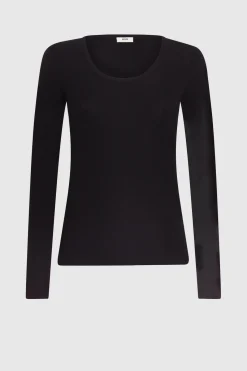 Bernice Neck Tee Black