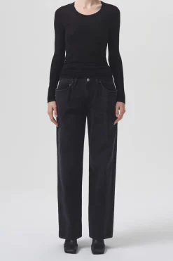 Bernice Neck Tee Black