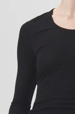 Bernice Neck Tee Black