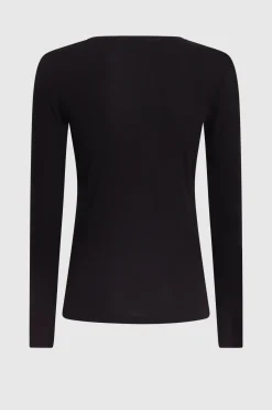 Bernice Neck Tee Black