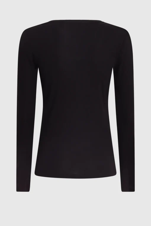 Bernice Neck Tee Black