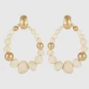 Biba Earrings White/ Gold