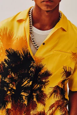 Bowling Palme Shirt Yellow