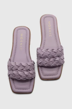 Braided Slides Lilac