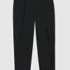 Carrot Fit Trousers Black