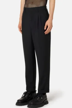 Carrot Fit Trousers Black