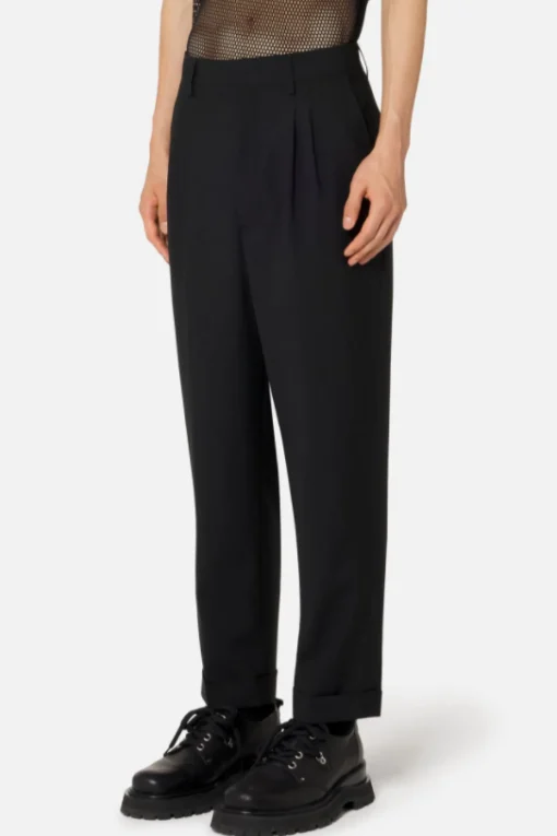 Carrot Fit Trousers Black