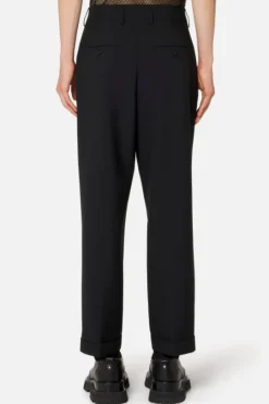 Carrot Fit Trousers Black