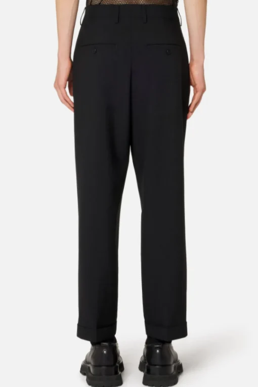 Carrot Fit Trousers Black