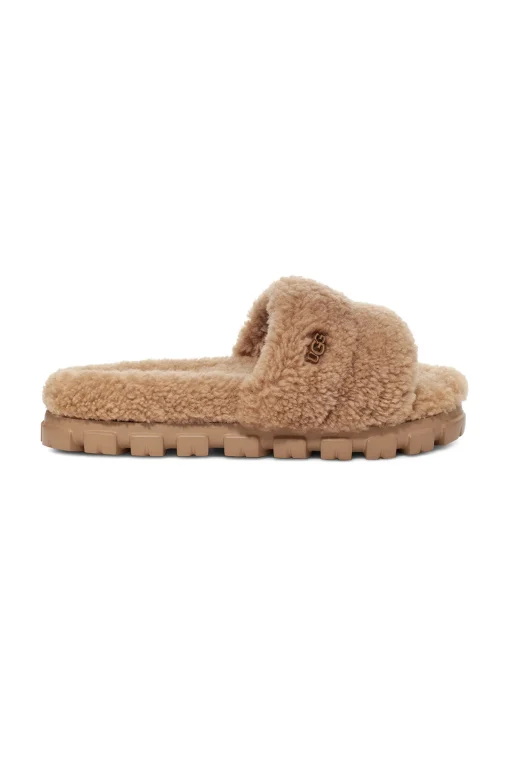 Cozetta Curly Slides Chestnut