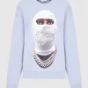 Crewneck with Future Mask Powder Blue