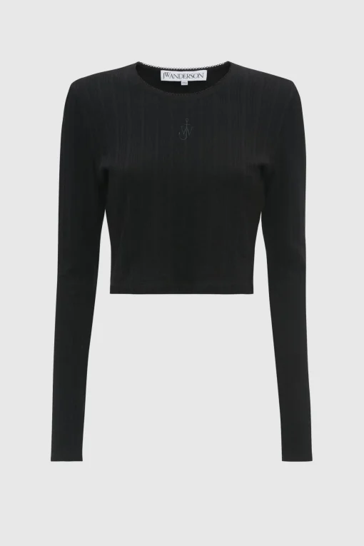Crop Top Anchor Embrodery