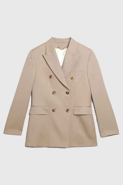 Double Breasted Blazer Roasted Cashew