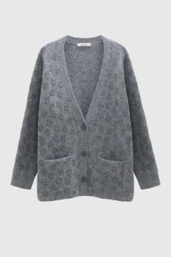 Flower Sparkle Cardigan Calm Grey