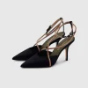 Fumilla Satin Pumps Black