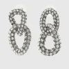 Funky Ring Earrings Transparent Silver