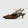 Galatea Gold Chain Anklet Slingback Tan
