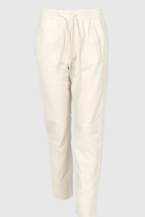 Gift Leather Pants Eggshell