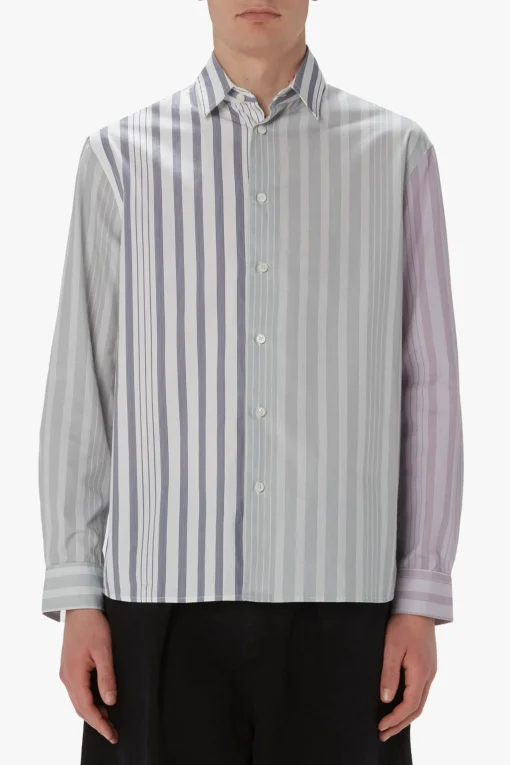 Hemd Multi Stripe Patchwork
