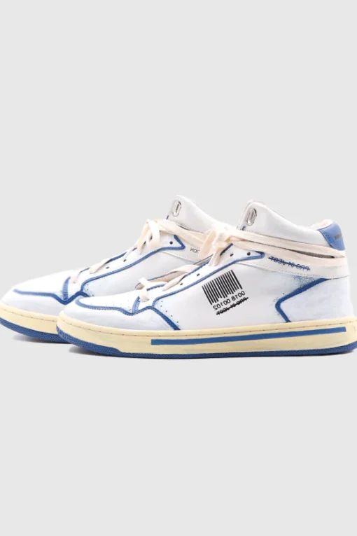 High Sneaker Men White/ Blue