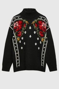 Journey Knit Boxy Sweater Black