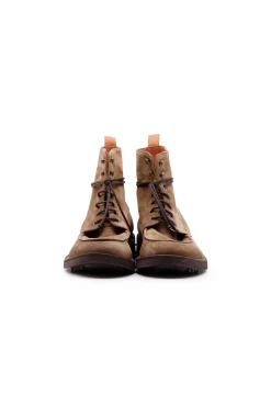 Lined Lace up Boots Taupe
