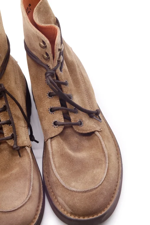 Lined Lace up Boots Taupe