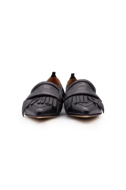 Loafer With Fringes Smoke