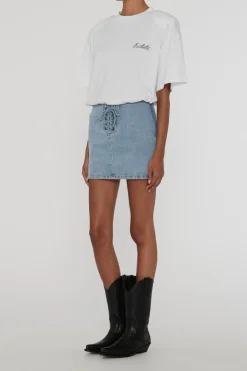 Minirock Denim Laced