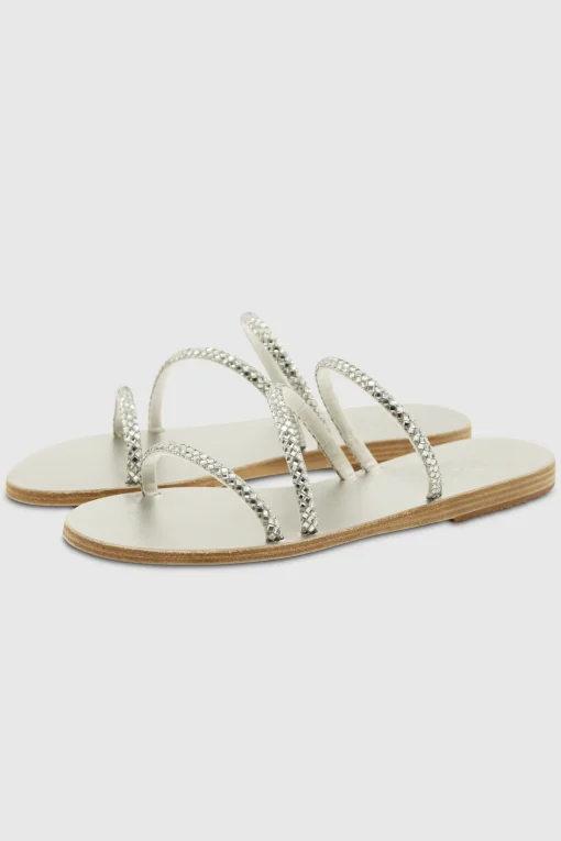 Polytimi Sandals Crystals Silver