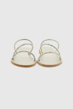Polytimi Sandals Crystals Silver