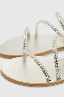 Polytimi Sandals Crystals Silver
