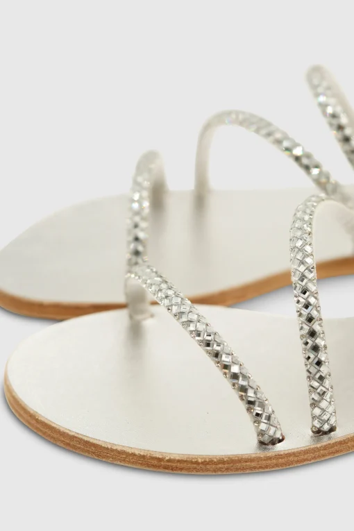 Polytimi Sandals Crystals Silver