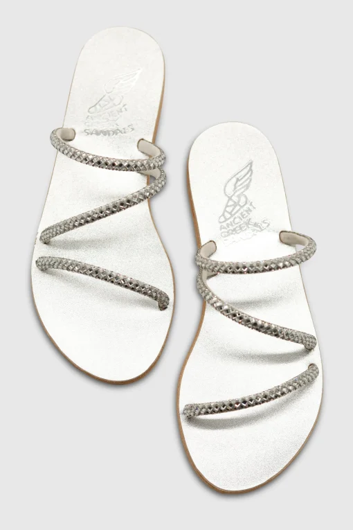 Polytimi Sandals Crystals Silver