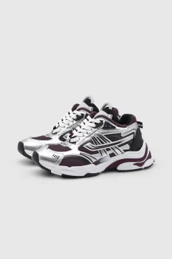Race Sneaker Patent Silver/ Black/ Plum