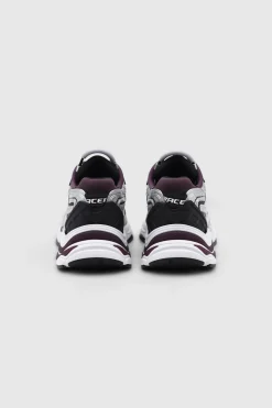 Race Sneaker Patent Silver/ Black/ Plum