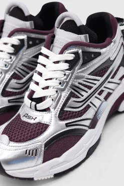 Race Sneaker Patent Silver/ Black/ Plum