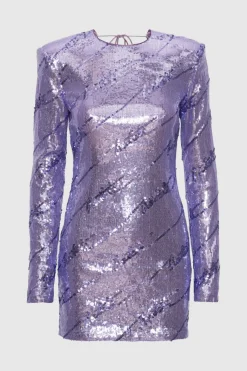 Sequins Mini Dress Violet Tulip Comb.